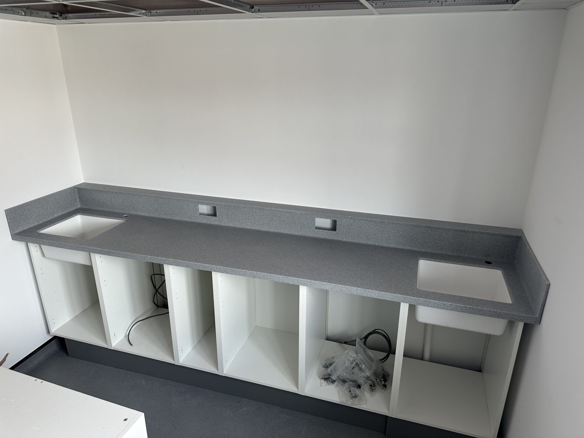 Dental Worktops in Staron Sanded Grey