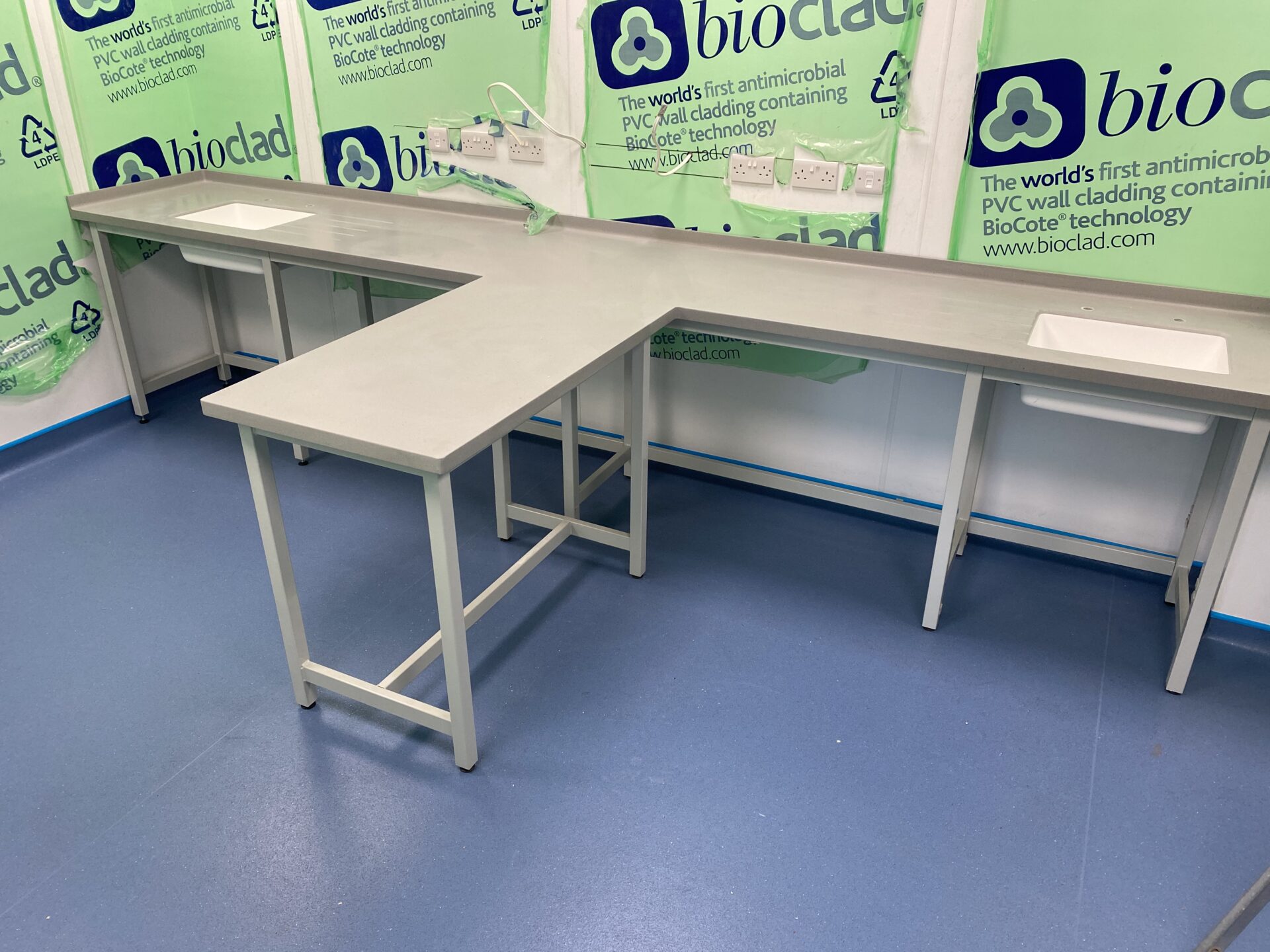 Corian Lab Worktops in Dove