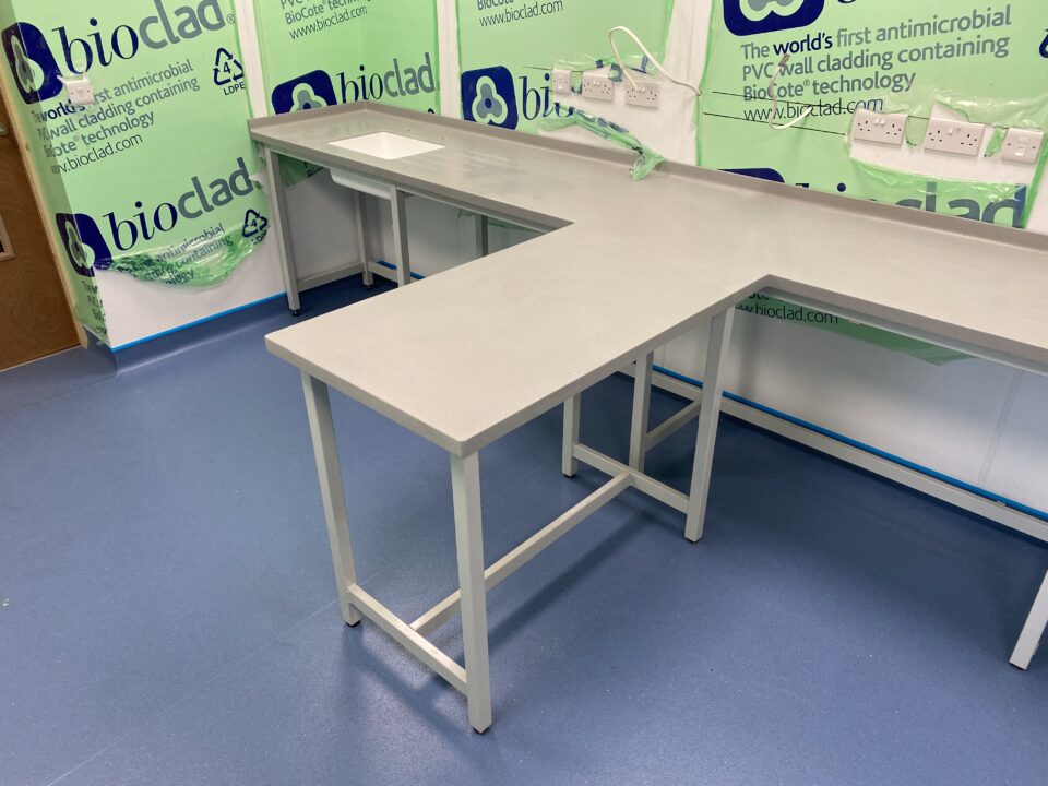 Corian Lab Worktops in Dove