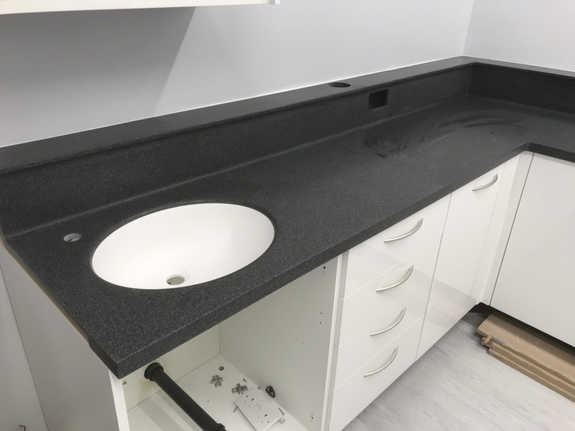 Dental Worktops in Staron Sanded Dark Nebular