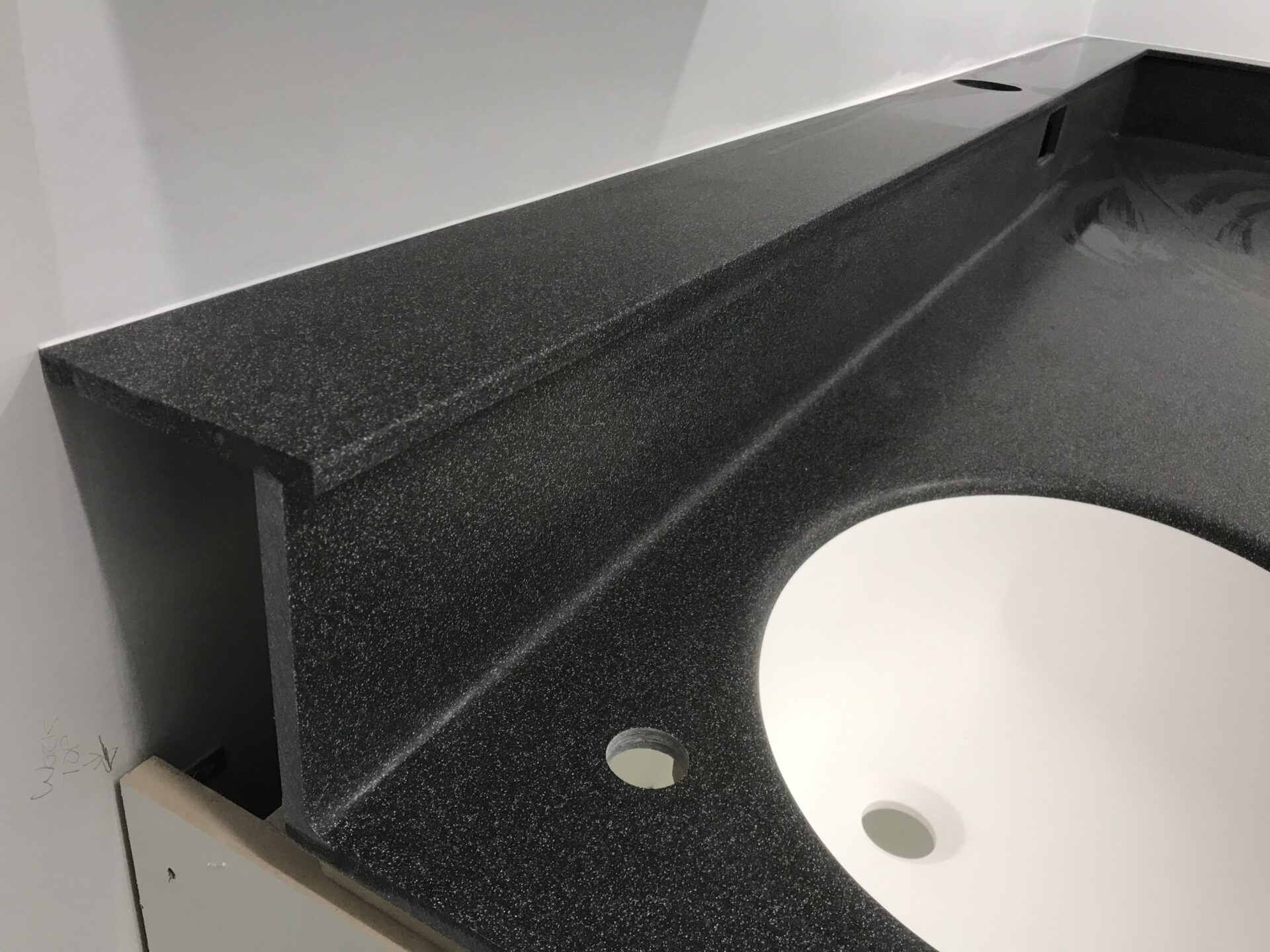 Dental Worktops in Staron Sanded Dark Nebular and CB422 LG Himacs Basin