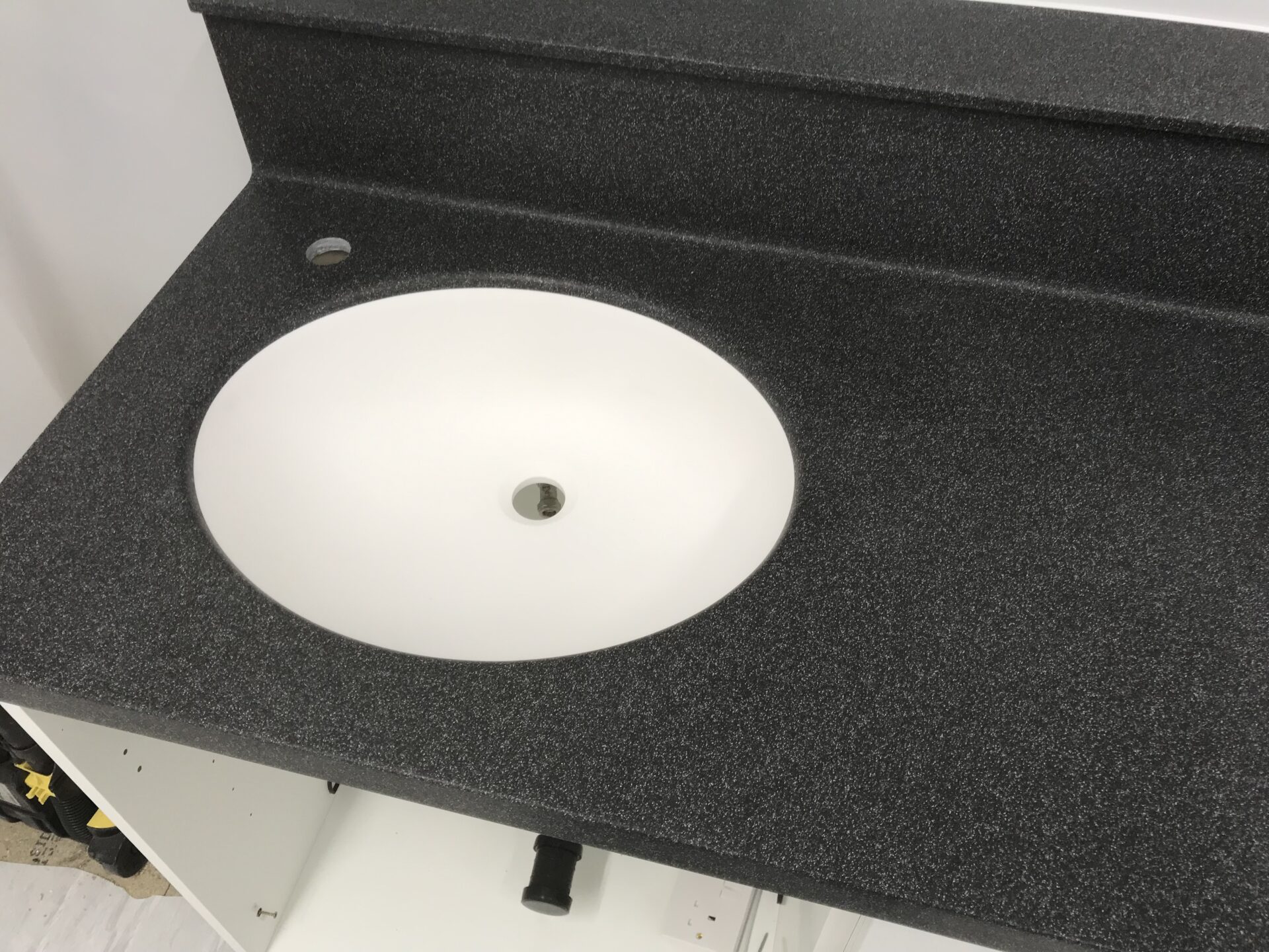 Dental Worktops in Staron Sanded Dark Nebular and CB422 LG Himacs Basin