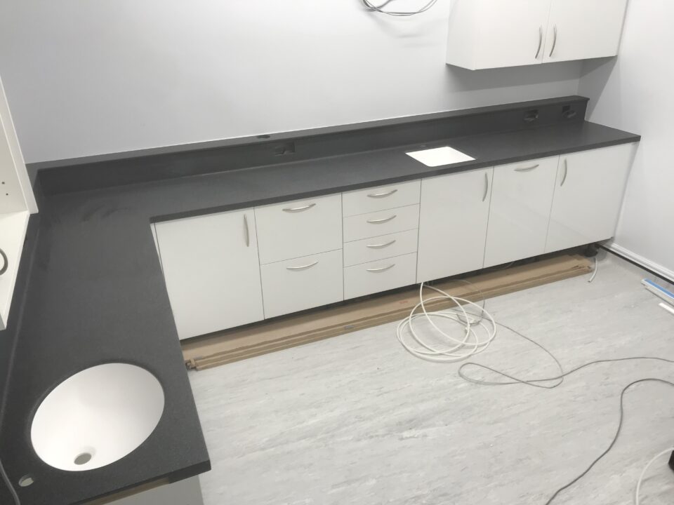 Dental Worktops in Staron Dark Nebular